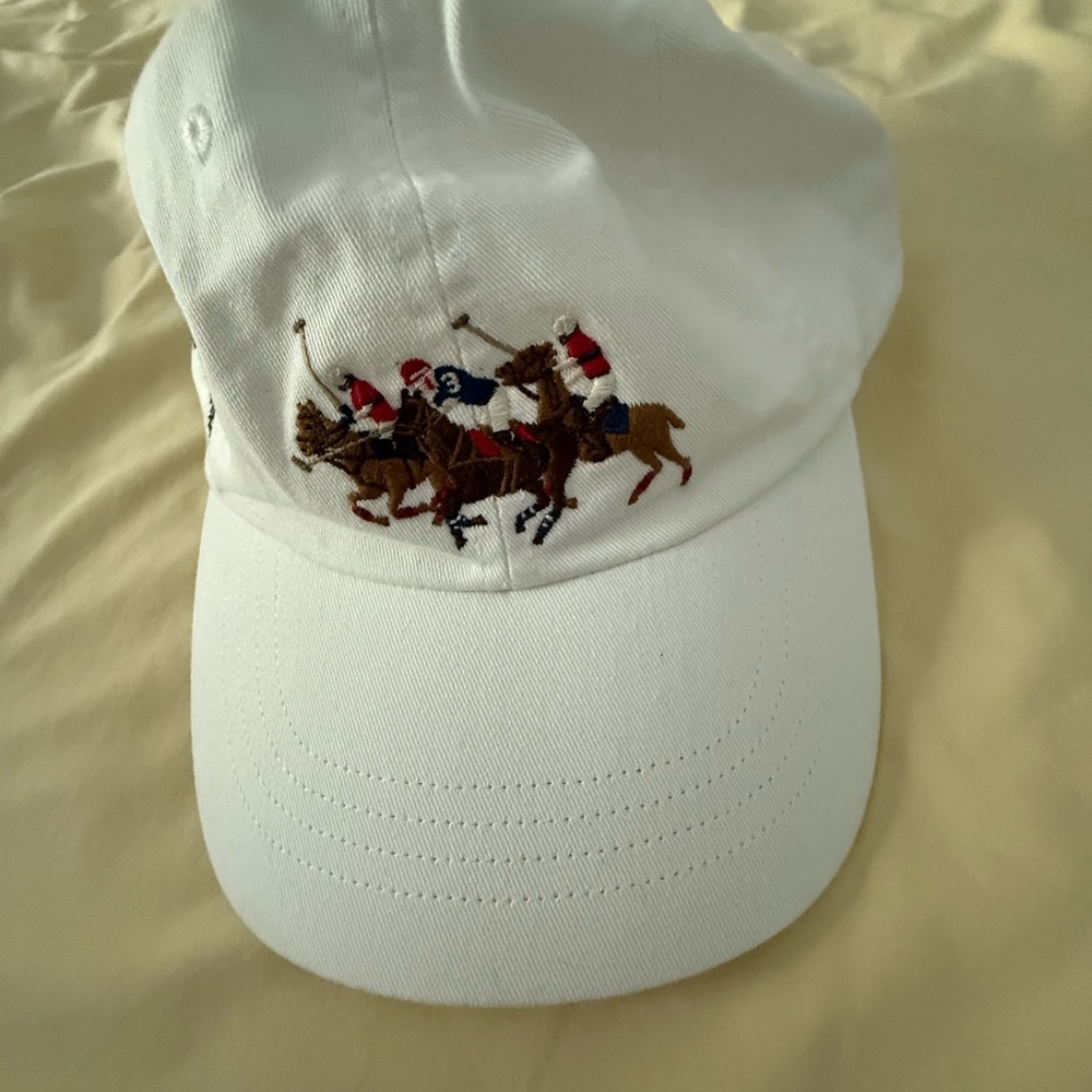 Ralph Lauren White Polo Cap